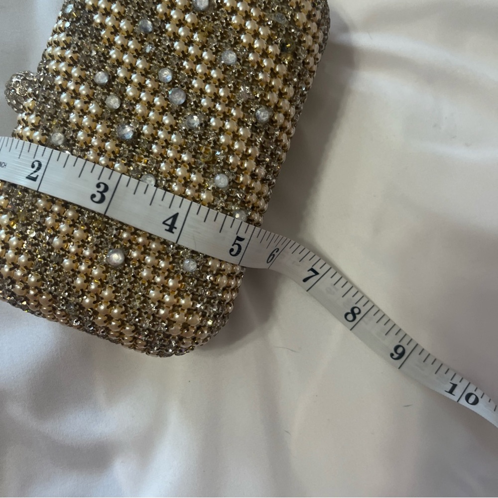 Clutch / crossbody Dazzling Gold Crystal Clutch - Picture 7 of 8